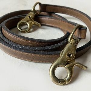 COACH leather shoulder strap brass clips with Anchor logo
